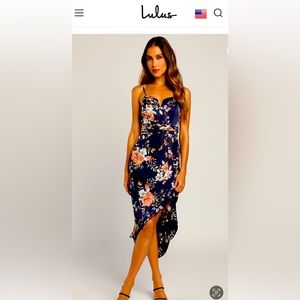 Lulus's NWT XL Navy HiLo dress